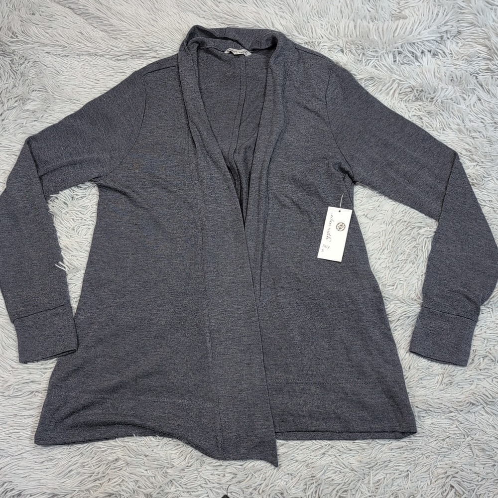 Eden Ruth‎ Sweater Womens S Cardigan Open Front Lightweight Preppy Comfort New